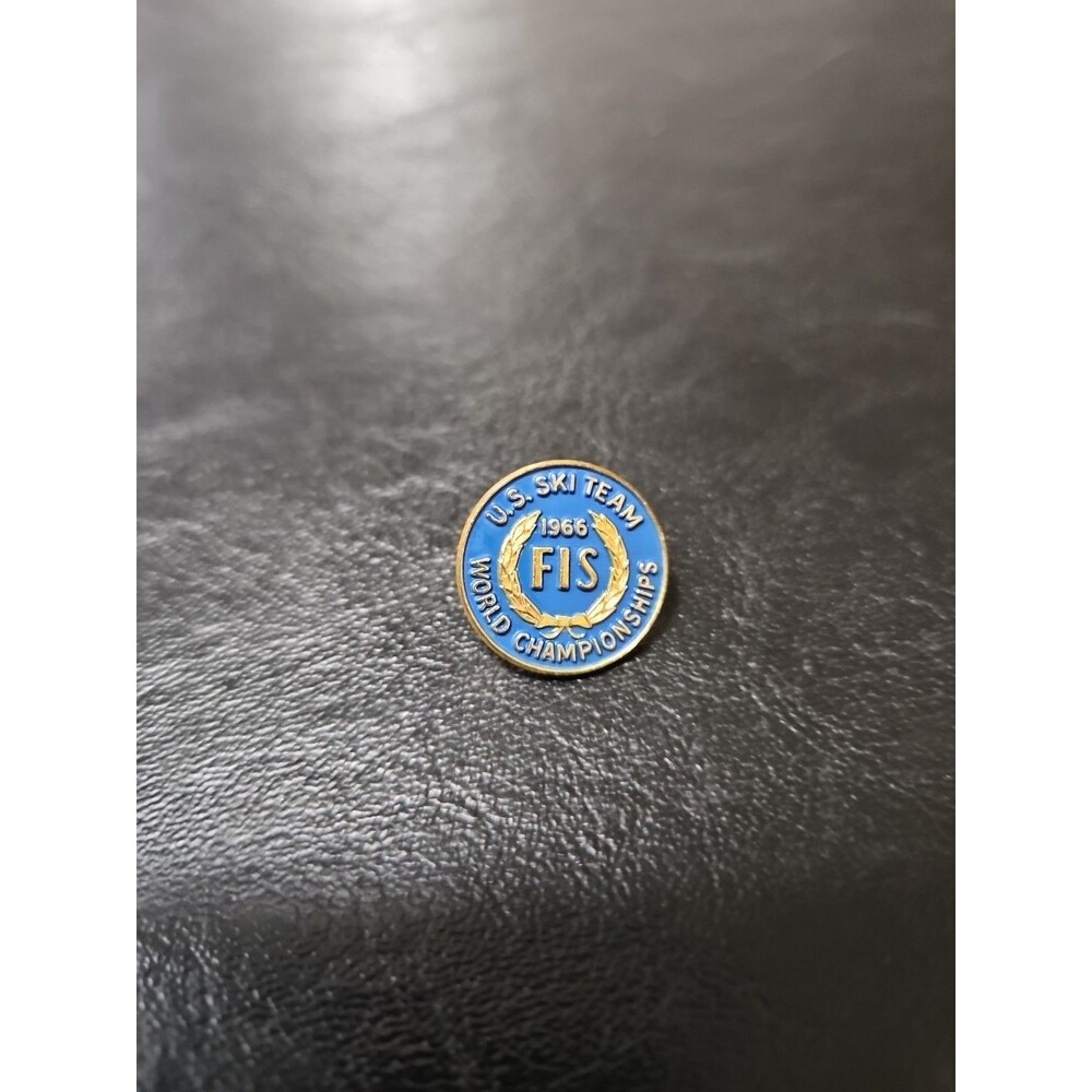 Vintage 1966 FIS US Ski Team World Championships Lapel Pin Retro